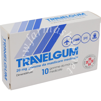 Travelgum 20 mg gomme da masticare medicate 10 gomme
